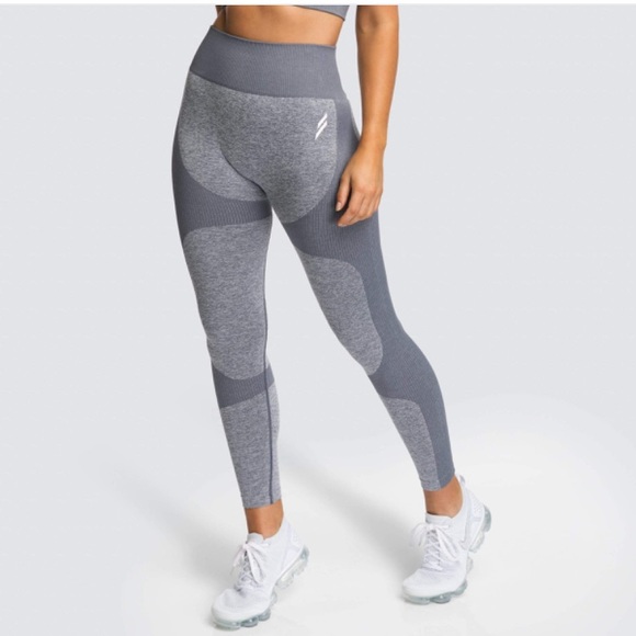 DYE- IMPACT SEAMLESS LEGGINGS - GREY MARL - Picture 2 of 11